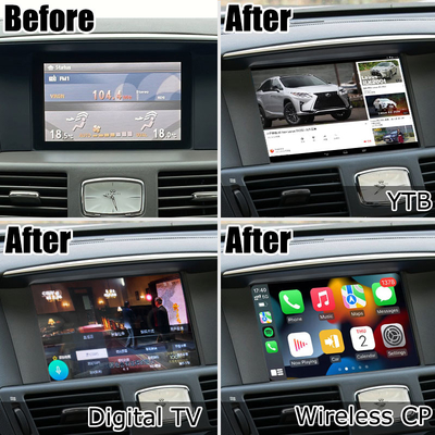 Infiniti Q70 M35 M35h M45 Nissan Fuga Android carplay マルチフィンガー タッチ アップグレード
