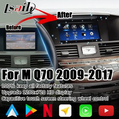 Infiniti Q70 M35 M35h M45 Nissan Fuga Android carplay マルチフィンガー タッチ アップグレード