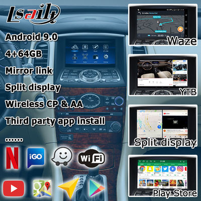 インフィニティ QX50 EX EX35 EX25 EX37 日産 スカイライン クロスオーバー Android HD スクリーン カープレイ Android 自動アップグレード