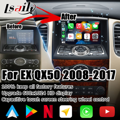 インフィニティ QX50 EX EX35 EX25 EX37 日産 スカイライン クロスオーバー Android HD スクリーン カープレイ Android 自動アップグレード