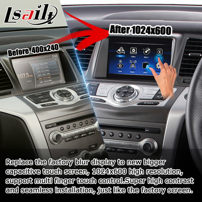 日産ムラーノ Z51 Android HD 画面のアップグレード Android 自動 carplay Youtube waze Netflix 再生
