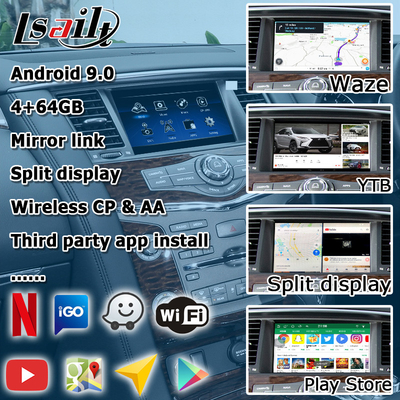 Nissan Patrol Y62 2010-2016 タッチスクリーンアップグレード、アンドロイドオートカープレイ YouTube ビデオインターフェース付き