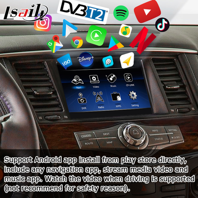 Nissan Patrol Y62 2010-2016 タッチスクリーンアップグレード、アンドロイドオートカープレイ YouTube ビデオインターフェース付き