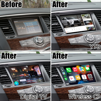 Nissan Patrol Y62 2010-2016 タッチスクリーンアップグレード、アンドロイドオートカープレイ YouTube ビデオインターフェース付き