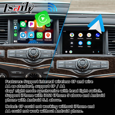 インフィニティ QX80 QX56 Z62 カープレイ アンドロイド オート マルチフィンガー HD タッチ スクリーン アップガード IT08