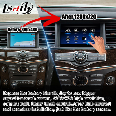 インフィニティ QX80 QX56 Z62 カープレイ アンドロイド オート マルチフィンガー HD タッチ スクリーン アップガード IT08