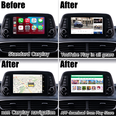 車carplayのヒュンダイKIA車のためのビデオ インターフェイス アンドロイド9.0 AI箱USB HDMI