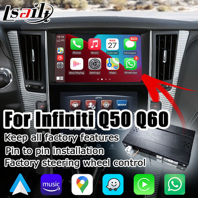 Infiniti Q50 Q60無線carplay人間の特徴をもつ自動スクリーンの投射媒体インターフェイス