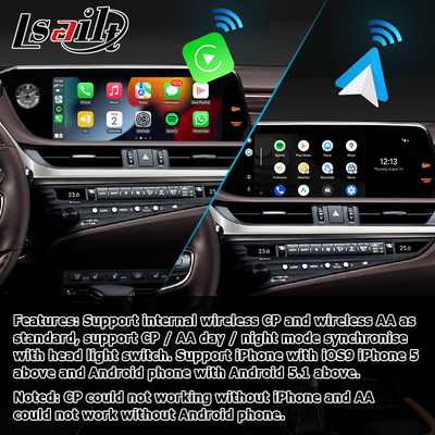 Lexus ES300h ES350 ES250のより安い版のための無線carplay人間の特徴をもつ自動車