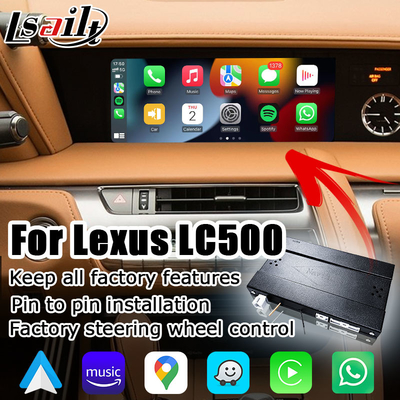 Lexus LC LC500 LC500h無線人間の特徴をもつ自動carplay媒体インターフェイス サポート スクリーンの反映