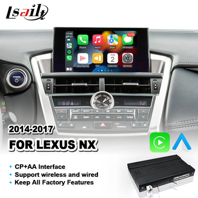 Lexus NX300H NX200T NX 300h 2014-2017年のためのCarplay無線人間の特徴をもつ自動インターフェイス