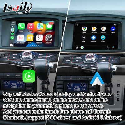 人間の特徴をもつ自動車、YouTube、Elgrandのパトロール、艦隊、パスファインダーのためのSpotifyが付いている日産CarPlayインターフェイス