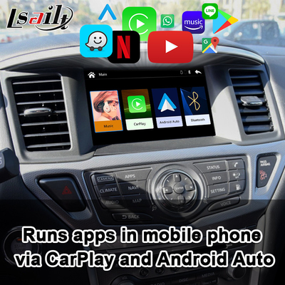 パスファインダーのCarPlayインターフェイスは人間の特徴をもつ自動車、YouTubeの日産のためのBluetoothの仕事を含んでいた