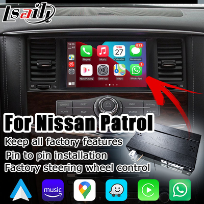 日産・パトロールY62 Lsailt著無線carplay人間の特徴をもつ自動OEM様式の改善