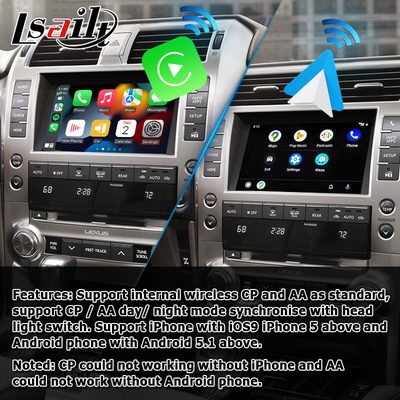Lexus GX460 OEM様式のためのAppleのcarplay人間の特徴をもつ自動改善改善を統合するため