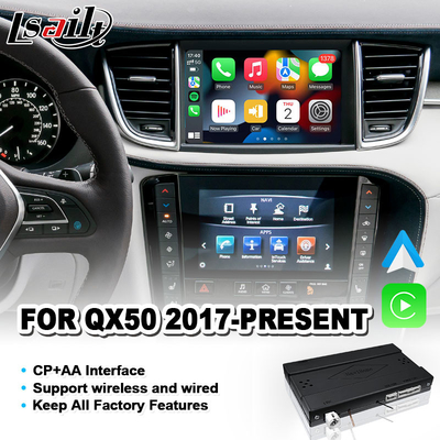 2017-2022年のインフィニティQX50用の無線カープレイAndroid自動インターフェース