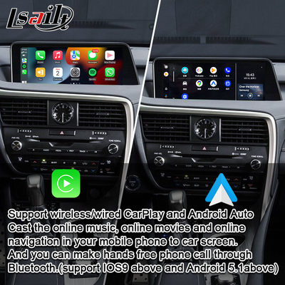 RX450H 2016-2022 RX350 用レクサス CarPlay インターフェイスワイヤレス Android Auto、カメラをサポート