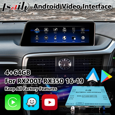 Lsailt Androidビデオインターフェイス Lexus RX350 RX450h RX200t RX350L RX450L RX AL20 2016-2019