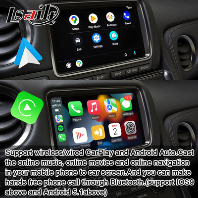 ワイヤレスカープレイインターフェース GT-R GTR R35 2011-2017 Android オート,GPSナビゲーション,リバースカメラを含む