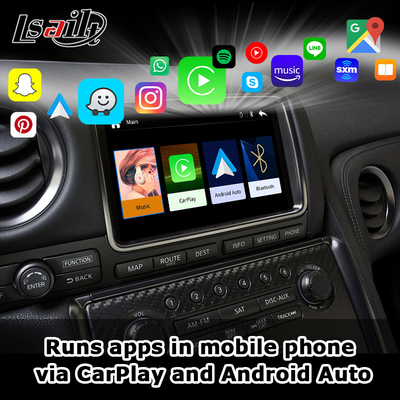 ワイヤレスカープレイインターフェース GT-R GTR R35 2011-2017 Android オート,GPSナビゲーション,リバースカメラを含む