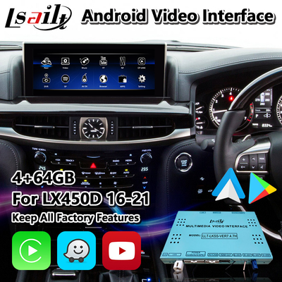 LSAILT Android Carplayビデオインターフェース レクサス LX 450d 570 570s VDJ200 J200 2016-2021