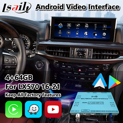 Lsailt Android マルチメディアカープレイインターフェイス Lexus LX570 LX450d URJ200 LX 2016-2021