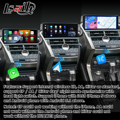 レクサス NX200t 10.25 タッチスクリーンアップグレード ヘクサプロセッサ Android オートワイヤレスカープレイ