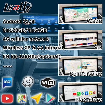 レクサス NX200t 10.25 タッチスクリーンアップグレード ヘクサプロセッサ Android オートワイヤレスカープレイ