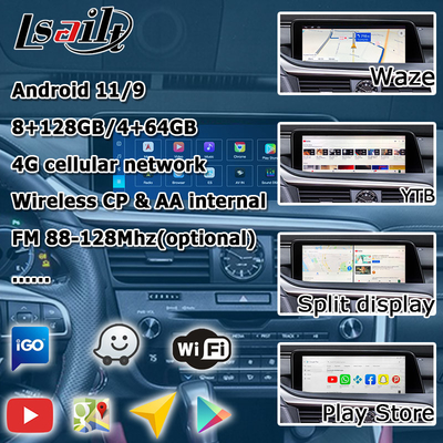 アンドロイド 8+128GB Lsailt レクサス アンドロイド カープレイ アンドロイド オート スクリーン RX350 RX450h RX300 2.0Ghz プロセッサ