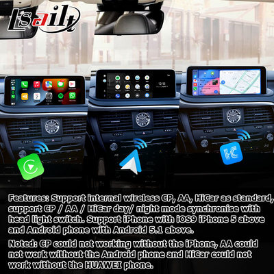 HD 12.3 インチ Android スクリーンアップグレード Lexus RX350 RX450h Lsailt Android Auto Carplay