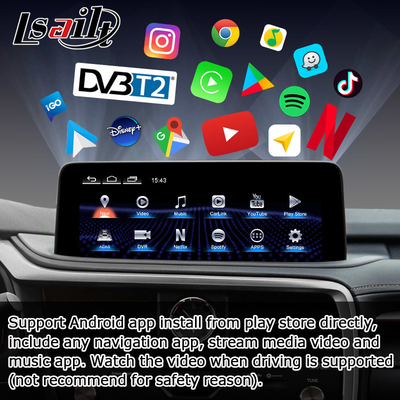 HD 12.3 インチ Android スクリーンアップグレード Lexus RX350 RX450h Lsailt Android Auto Carplay