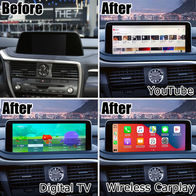 HD 12.3 インチ Android スクリーンアップグレード Lexus RX350 RX450h Lsailt Android Auto Carplay