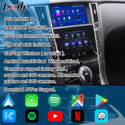 インフィニティ Q50 Q60 2014-2020 カープレイインターフェイス,Androidナビゲーションボックス