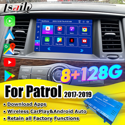 Lsailt スマート インフォテインメント モジュール カープレイを含む日産パトロール 2017-2019 搭載マルチメディア統合システム