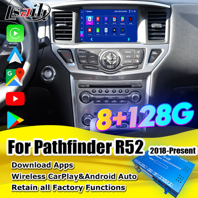 Lsailt 8GB アンドロイド マルチメディア インターフェース ニッサン パスファインダー R52 2018-パトロール カープレイ アンドロイド オート ワイヤレス モジュール