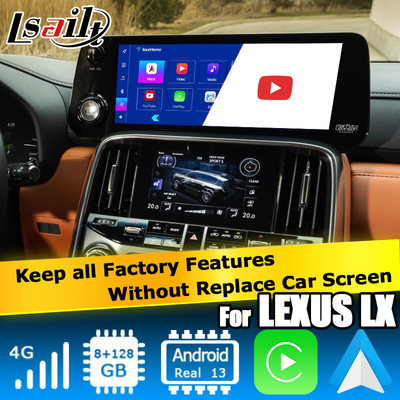 Lexus LX600 LX700h 2022 アンドロイド マルチメディア ビデオ インターフェース ベース 퀄컴 6125 8+128 アンドロイド 13