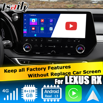 Lexus RX 2023 アンドロイド 11 ビデオインターフェース 搭載:クアルコム RX350h RX500h RX350 RX450h+