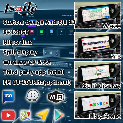 レクサス ES300h ES350 ES250 2023 アンドロイド 13 マルチメディア インターフェイス ベース 퀄コム 6125