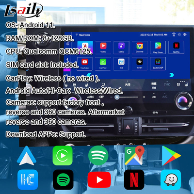 Lexus GX550 2024 RX NX LX ES用のPin to Pin Androidインフォテインメントインターフェース YouTube,NetFlix,Google Play,Wazeを含む