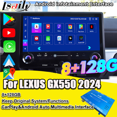 Lexus GX550 2024 RX NX LX ES用のPin to Pin Androidインフォテインメントインターフェース YouTube,NetFlix,Google Play,Wazeを含む