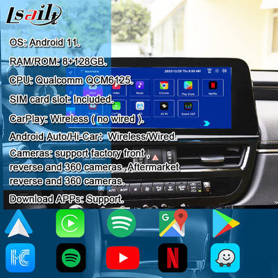 Android マルチメディアビデオインターフェース RX350h RX500H 2023-2024 NX LX GX ES NetFlix,YouTube,SIMカードスロットを含む