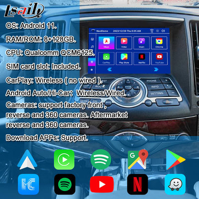 ニッサン マルチメディアインターフェース 370GT,スカイライン,インフィニティ G37,Q40,Q60 YouTube,カープレイ,ヘッドレストスクリーンをサポート