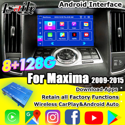 Google,YouTube,NetFlixとNissan Maxima 09-15 インフィニティ G37用のLsailt 8Gカープレイ&アンドロイドビデオインターフェース