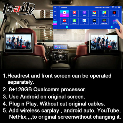 Google,YouTube,NetFlixとNissan Maxima 09-15 インフィニティ G37用のLsailt 8Gカープレイ&アンドロイドビデオインターフェース