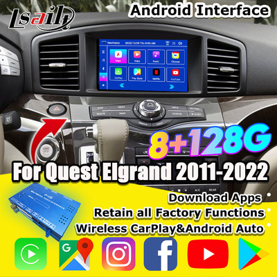 Lsailt Android 13 スマートアンドロイド インフォテインメント モジュール Nissan Quest 2011-2022 サポート 無線カープレイ,NetFlix