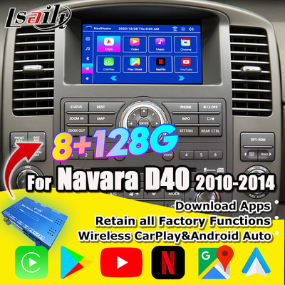 Lsailt Android 13 スマートインフォテインメントインターフェース ニッサン・ナバラ D40, パスファインダー R51 ワイヤレスカープレイ, NetFlix