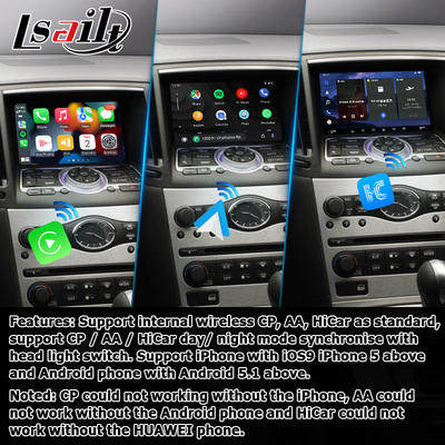 インフィニティ Gシリーズ スカイライン G37 G25 G35 Q40 V36 Android 13 ビデオインターフェースとカープレイ Android オート