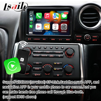 ワイヤレスカープレイインターフェイス/Android インフォテインメント モジュール GT-R GTR R35 2008-2010 JDM モデル NetFlix, YouTbe を含む