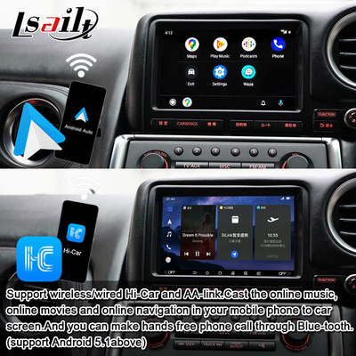 ワイヤレスカープレイインターフェイス/Android インフォテインメント モジュール GT-R GTR R35 2008-2010 JDM モデル NetFlix, YouTbe を含む