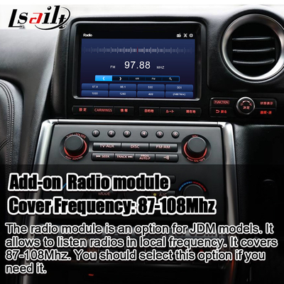 ワイヤレスカープレイインターフェイス/Android インフォテインメント モジュール GT-R GTR R35 2008-2010 JDM モデル NetFlix, YouTbe を含む